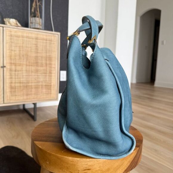 Gucci Blue Stirrup Shoulder Bag - Picture 4 of 7